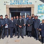 PERSONAL DE SALUD DE LA RED DE SALUD LAMPA REALIZA EL IZAMIENTO DEL PABELLÓN NACIONAL EN FRONTIS DEL HOSPITAL ANTONIO BARRIONUEVO.